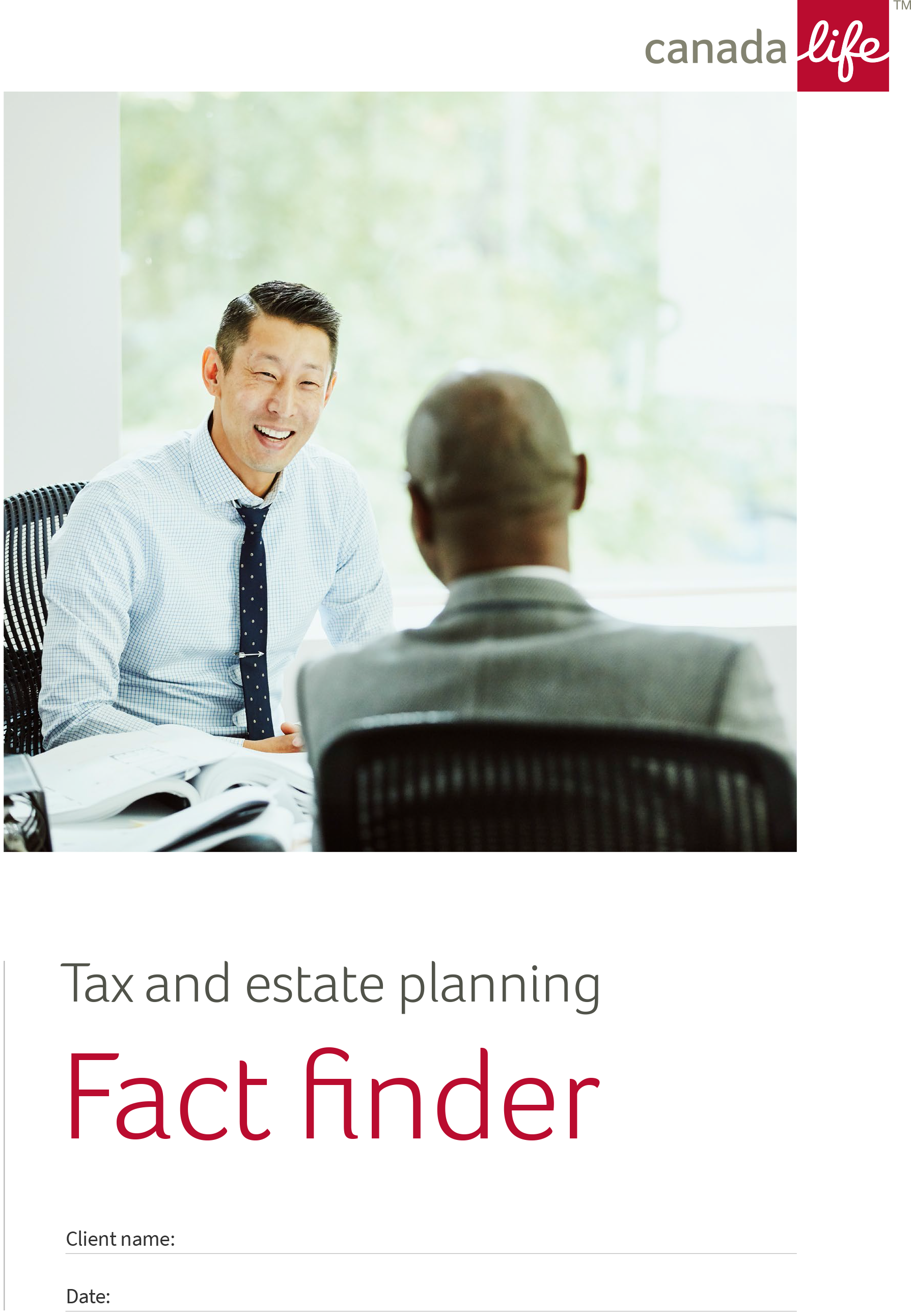 Tax and estate planning fact finder image